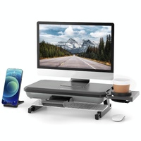 Adjustable Laptop Stand with Storage Drawer - Height Riser - Upgrade