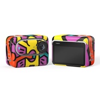 Carbon Fiber Style Body Sticker for Insta360 Go 3 Action Camera - Graffiti