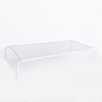 Desk Organizer Bracket for Elevated Computer Monitor - Wrought Iron - Deepen Single Layer
