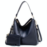 Adjustable Leather Tote with Multiple Compartments - Large Capacity- Black