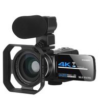Af2 5600Px 18X Zoom 4K Digital Video Camera With Hood &amp; Microphone &amp; Wide-Angle Lens