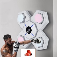 Rechargeable Bluetooth Boxing Machine With Adult &amp; Child Gloves - Blue - With Child Golves Pink Blue