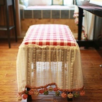 Embroidered Lace Piano Dust Cover - Double Seats 80x38cm