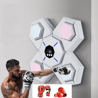Rechargeable Bluetooth Boxing Machine With Adult &amp; Child Gloves - Blue - With Adult &amp; Child Gloves Pink Blue