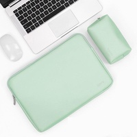 13 / 13.3 / 14 Inch Power &amp; Laptop Bag In Mint Green Pu Leather