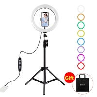 10.2 Rgbw Led Ring Light Kit with 1.1m Tripod &amp; Phone Clamp