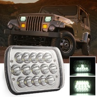 7 Inch 5X7 H4 15W Dc 9 - 30V 1500Lm Ip67 Car Truck Off - Road Vehicle Led Work Lights / Headlight With 15Leds Lamps