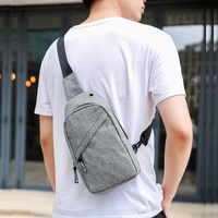 Men Oxford Cloth Chest Bag Snowflake Gray Ideal For Sports And Travel