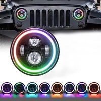 7 Inch Car Colorful Round Angel Eye Headlight