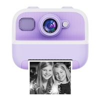 Blue Children'S Thermal Camera With Dual-Camera 1080P Hd 2400W Pixel 2.4-Inch Display - Purple+32Gb