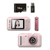 2.4 Hd Reversible Kids Camera + 16g Memory Card &amp; Reader - Pink