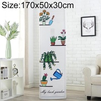 Green Plant Fabric Dust Cover for Vertical Cabinet Ac - 170x50x30cm All-inclusive