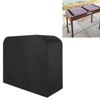 Waterproof 210d Oxford Cloth Bbq Grill Cover - Anti-uv Dust-proof Folding - Fits Gas Charcoal Electric - 145x61x117cm - Black