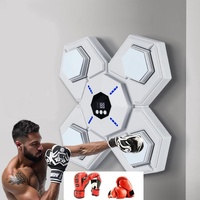 Rechargeable Bluetooth Boxing Machine With Adult &amp; Child Gloves - Blue - With Adult &amp; Child Gloves Blue