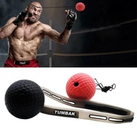 Adults&#39; Fight Club Training Head-Mounted Elastic Boxing Ball In Pu Leather