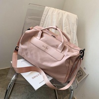 Large Sports Bag with Separate Shoe Compartment - Pink