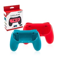 Improved Joy Con Grip for Nintendo Switch - Better Control - Red + Blue