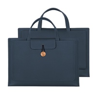 Portable Laptop Inner Bag with Elastic Thread Button - Blue