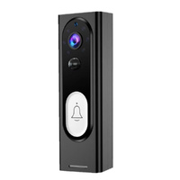 Smart Wireless Video Doorbell With Night Vision &amp; Motion Detection - Black