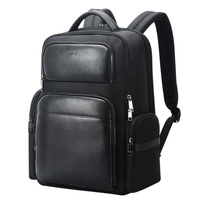 Large-capacity Business Laptop Backpack with Usb &amp; Type-c Port - First-layer Cowhide Black