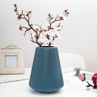 Decorative Wet and Dry Flower Vases for Creative Home Furnishings - Blue