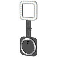 Portable Magnetic Selfie Light for Live Streaming and Skin Beauty - Black