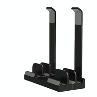 Versatile Laptop Stand with Storage and Cooling - Desktop Heightening Rack - Black