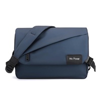 Large Capacity Waterproof Messenger Bag For Men - Dark Blue