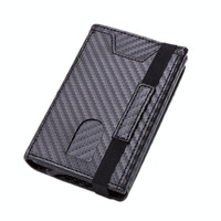 Rfid-blocking Aluminum Card Holder - Secure &amp; Compact - Carbon Fiber Black