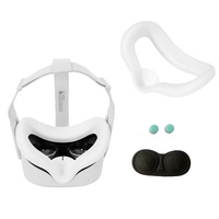 Silicone Vr Eye Mask Lens Cover Set for Oculus Quest 2 - White