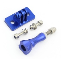 Gopro Helmet Mount Adapter for Aluminum Tripod Head - Blue