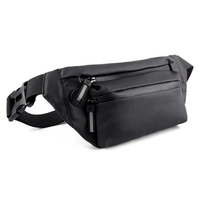 Multi Function Outdoor Sport Waist Bag Crossbody For Mobile Phones - Black