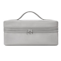 Multifunctional Leather Storage Bag for Dyson Airwrap - Grey