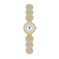 Diamond-inlaid Women Chain Watch - Elegant Accessory - Gold