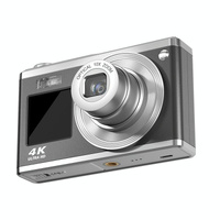 4K Hd Optical Zoom Digital Camera 60Mp Dual Screen Selfie Camera No Memory - Black
