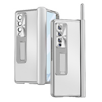 Shockproof Aluminum Double Hinge Case for Samsung Galaxy z Fold 4 - Silver