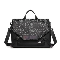 Anti-drop Crossbody Laptop Bag - 16 Inch Airbag Design - Black Equation