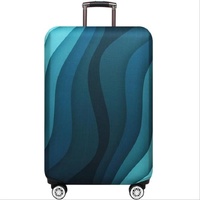 22-24 Inch Travel Suitcase Dust Covers - Elastic &amp; Abrasion-resistant - Green Ripple