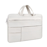 15.6 Inch Waterproof Laptop Bag - Wearable - Creamy-White