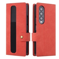 Vili Pr Series Flip Leather Case for Samsung Galaxy z Fold4 - Red