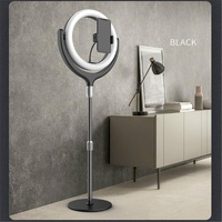 12 Inch Desktop Fill Light Beauty Bracket for Landing Headlights - Black