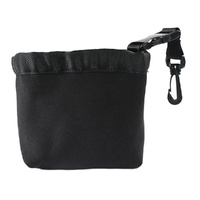 Black Portable Golf Ball Cleaning Bag - Waterproof &amp; Removable