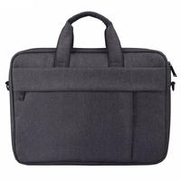 13.3 Inch Waterproof Anti-theft One-shoulder Handbag with Suitcase Belt - Black