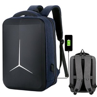Waterproof Business Laptop Backpack with Usb Port - Multifunctional - Navy Blue - 15 Inch