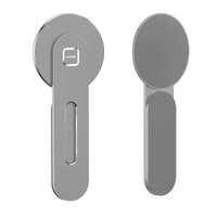 Aluminum Magnetic Phone Stand for Laptop Expansion - Silver