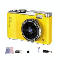 Retro Kids Camera With Dual-Lens 4K Hd Ccd - 2.4 Inch - Yellow