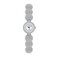 Diamond-inlaid Women Chain Watch - Elegant Accessory - Silver