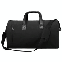 Shoe Compartment Travel Suit Bag - Compact &amp; Organized - Black