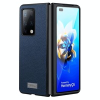 Handmade Leather Shockproof Tpu Case for Samsung Galaxy z Fold 4 - Blue