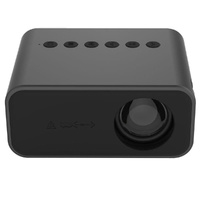 Portable Mini Home Theater Projector - 80 Lumens 1920X1080P Remote Control &amp; Adaptor - Black